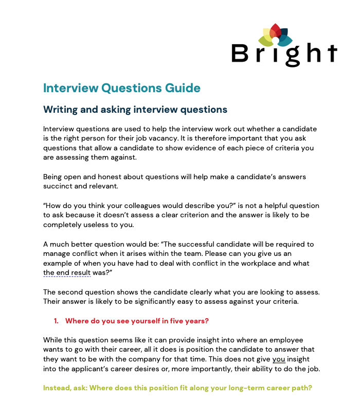 Interview question guide